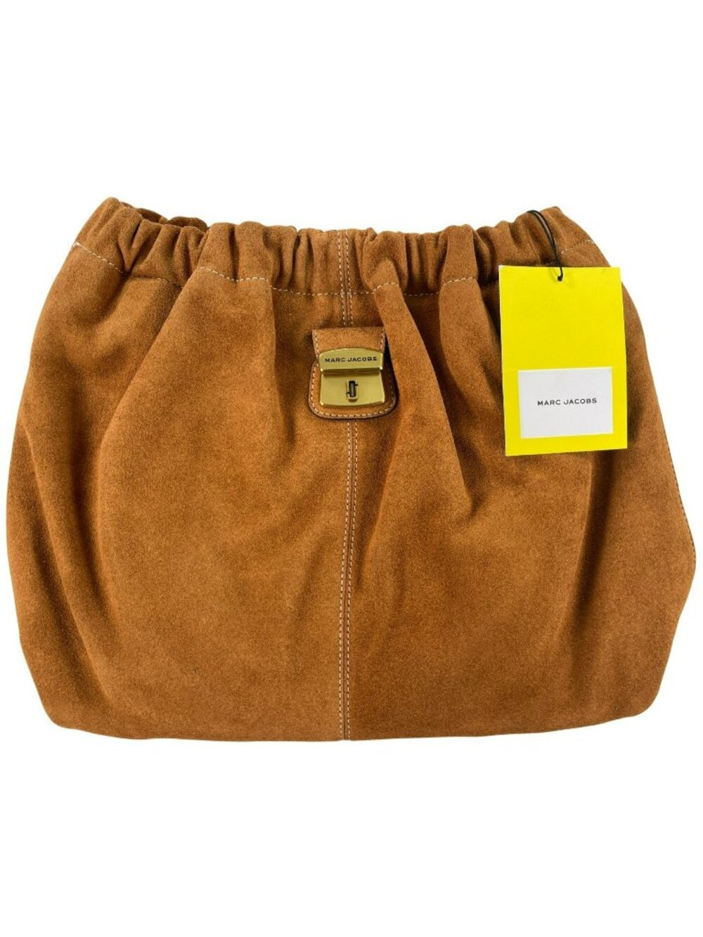 Marc Jacobs Cristina Tote Shopper Bag Suede Large Bag Gold Lock MSRP$395 NEW